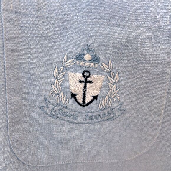 Saint James Denim Shirt Dress Made in France (Size 40 France- US 8/Medium) - Picture 5 of 8